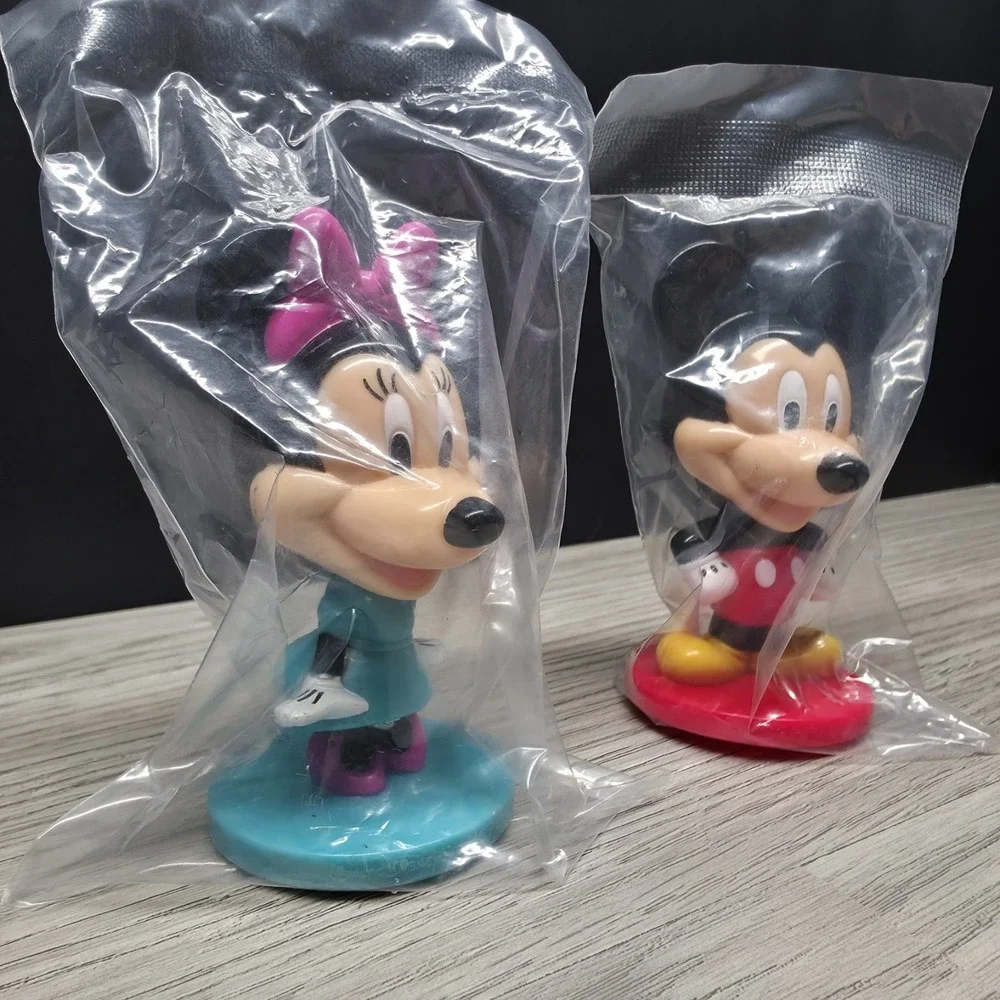 Disney's Mickey & Minnie Bobbleheads By Kellogg's - Great For Cake Toppers‎